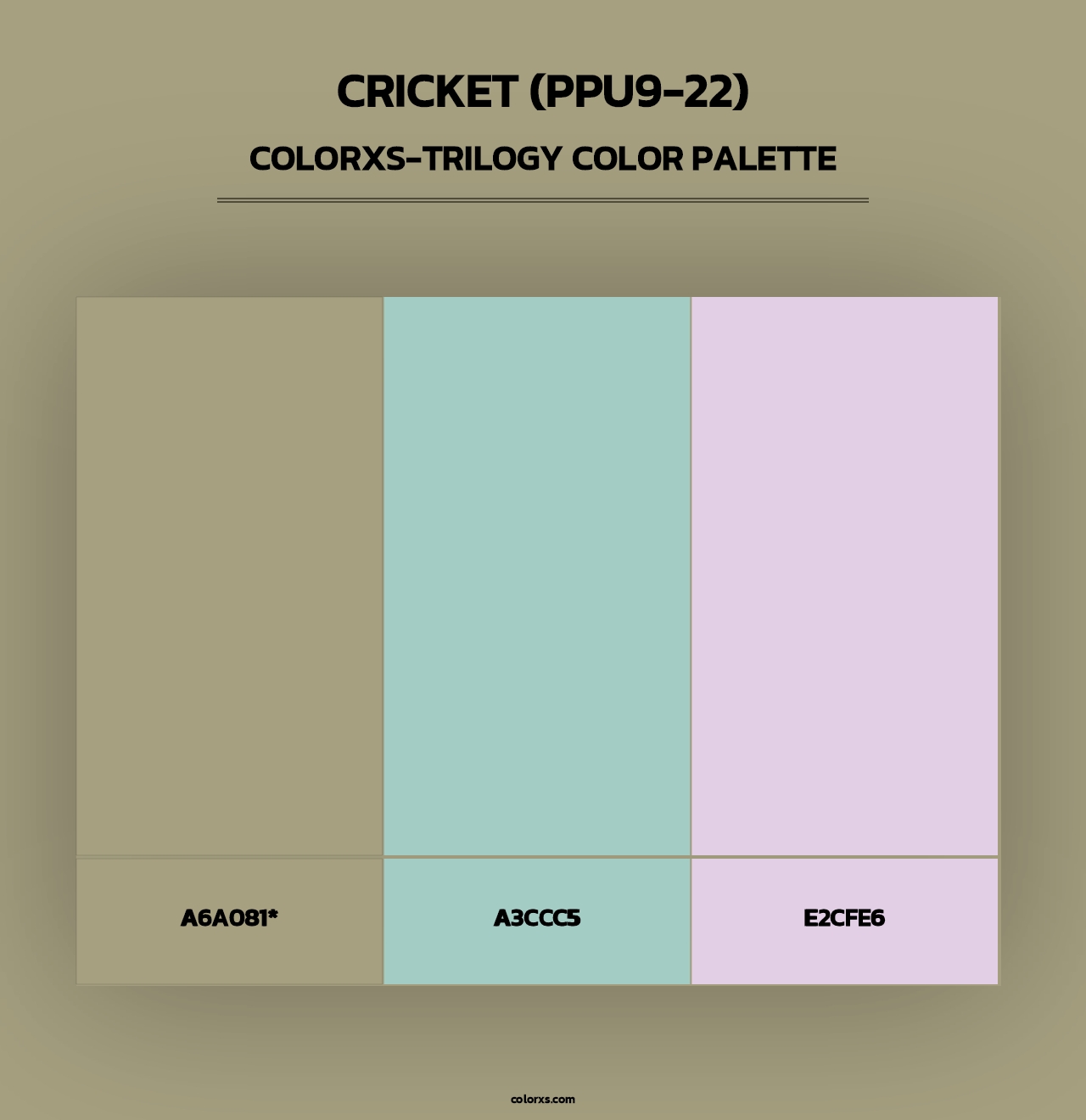 Cricket (PPU9-22) - Colorxs Trilogy Palette