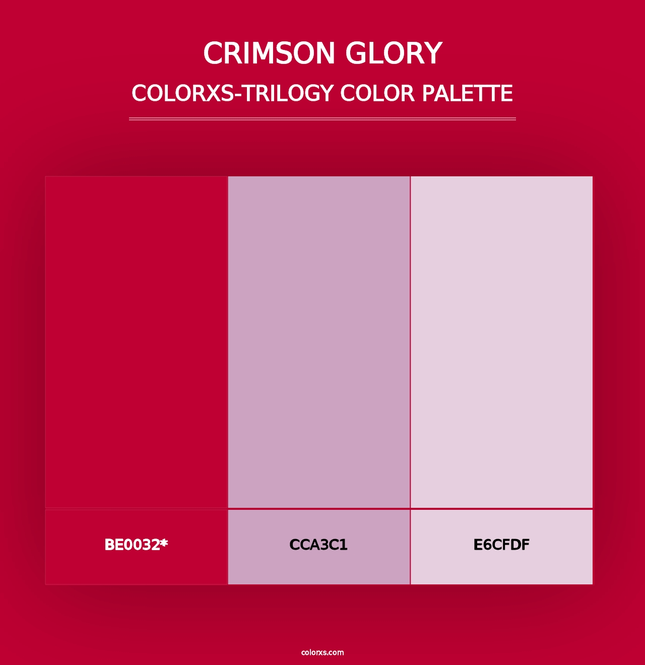 Crimson Glory - Colorxs Trilogy Palette