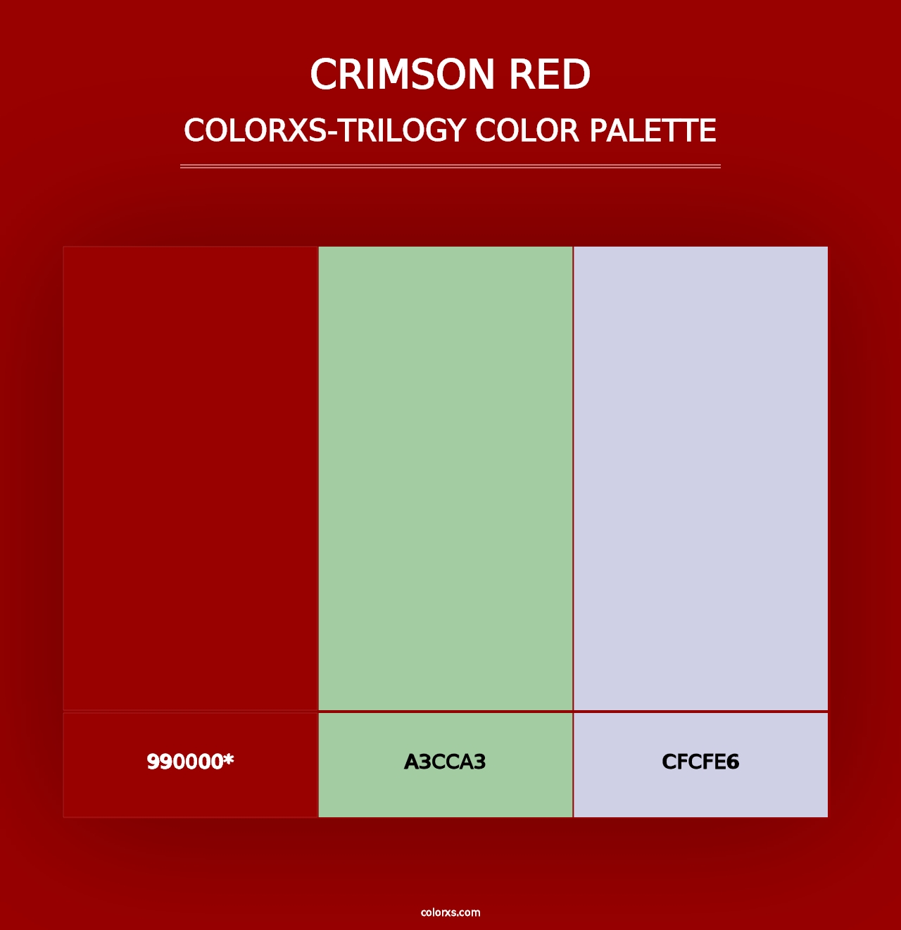 Crimson Red - Colorxs Trilogy Palette