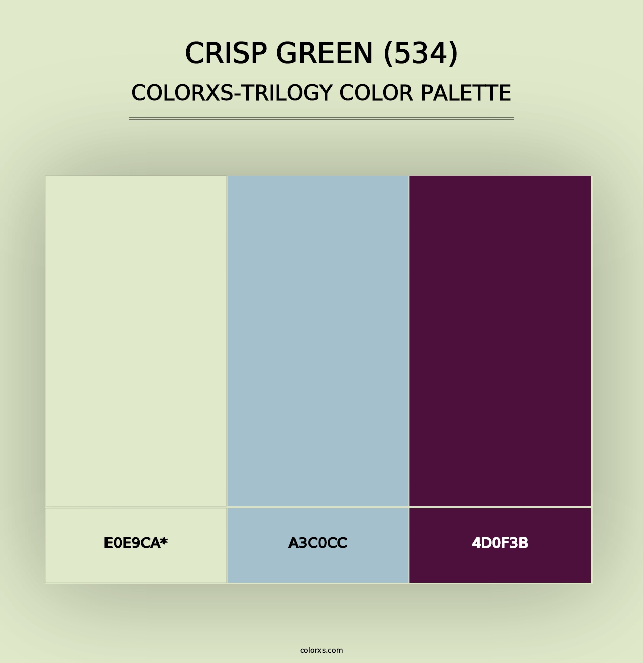 Crisp Green (534) - Colorxs Trilogy Palette