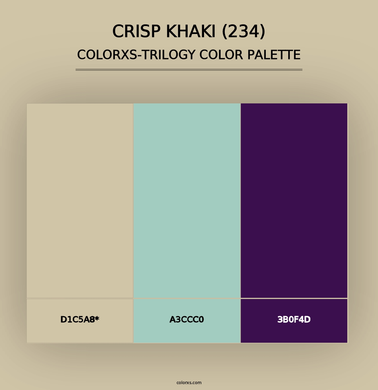 Crisp Khaki (234) - Colorxs Trilogy Palette