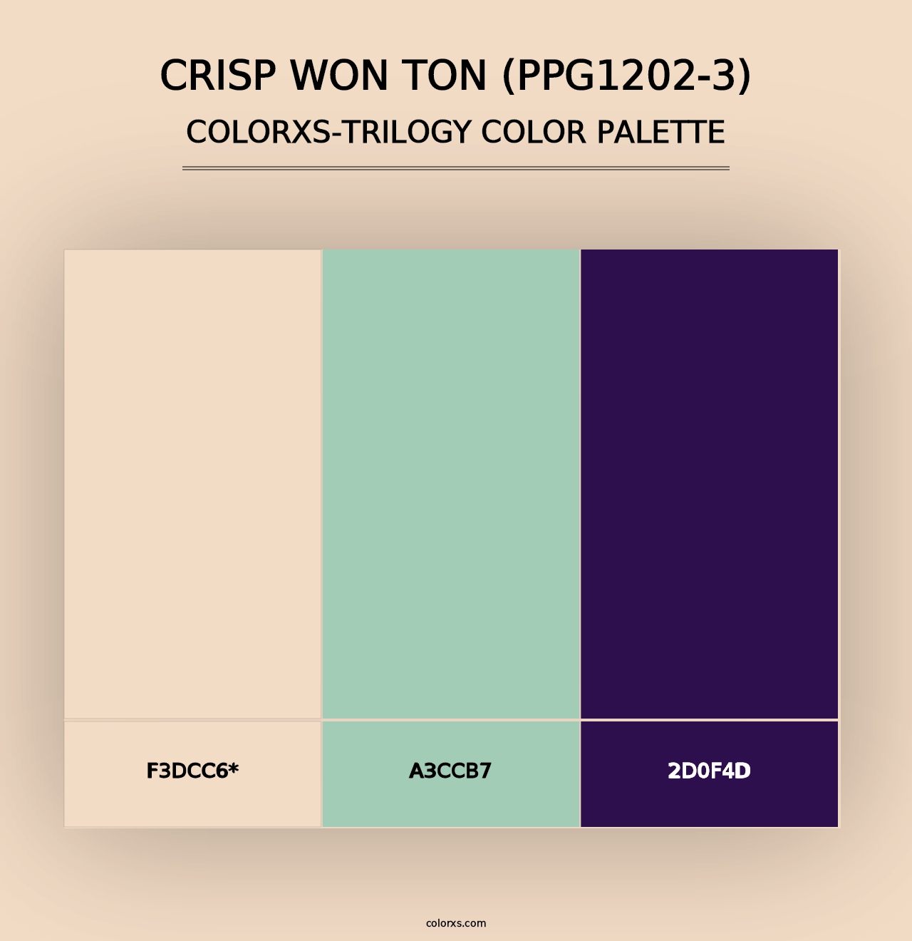 Crisp Won Ton (PPG1202-3) - Colorxs Trilogy Palette