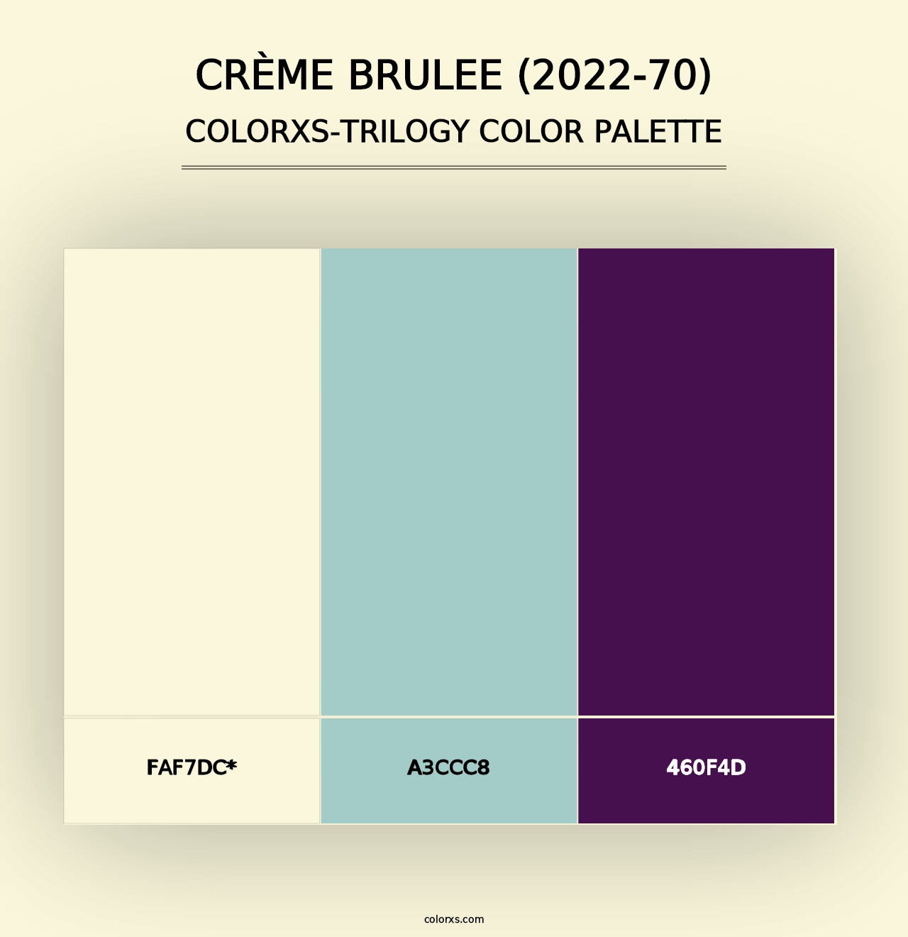 Crème Brulee (2022-70) - Colorxs Trilogy Palette