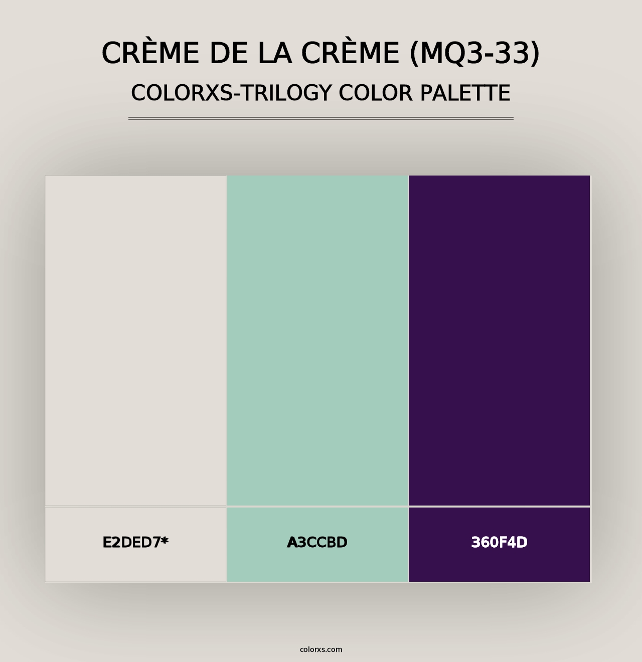 Crème De La Crème (MQ3-33) - Colorxs Trilogy Palette