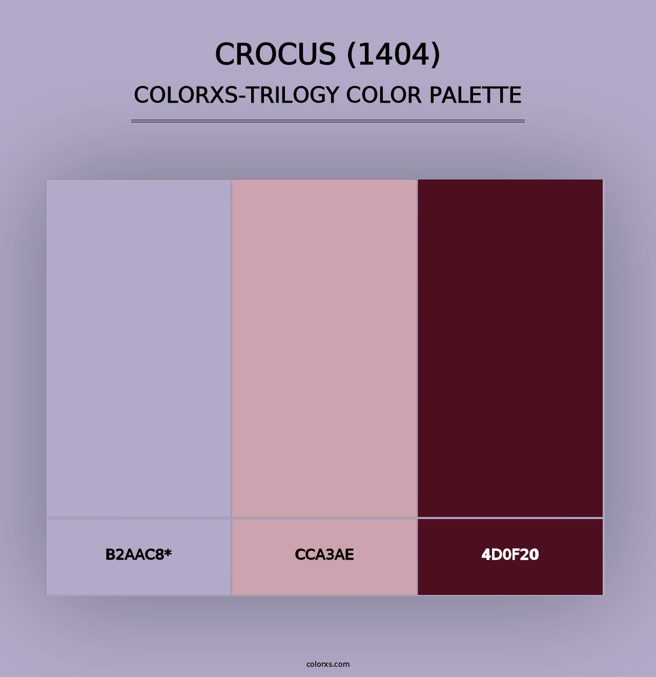 Crocus (1404) - Colorxs Trilogy Palette