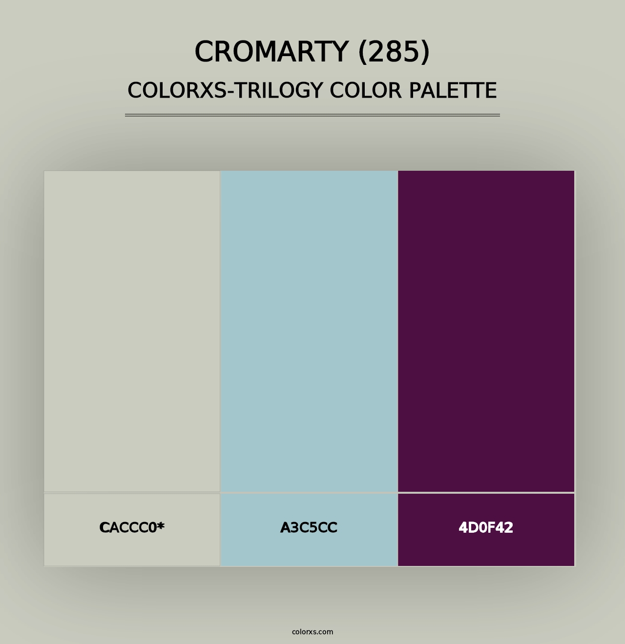 Cromarty (285) - Colorxs Trilogy Palette