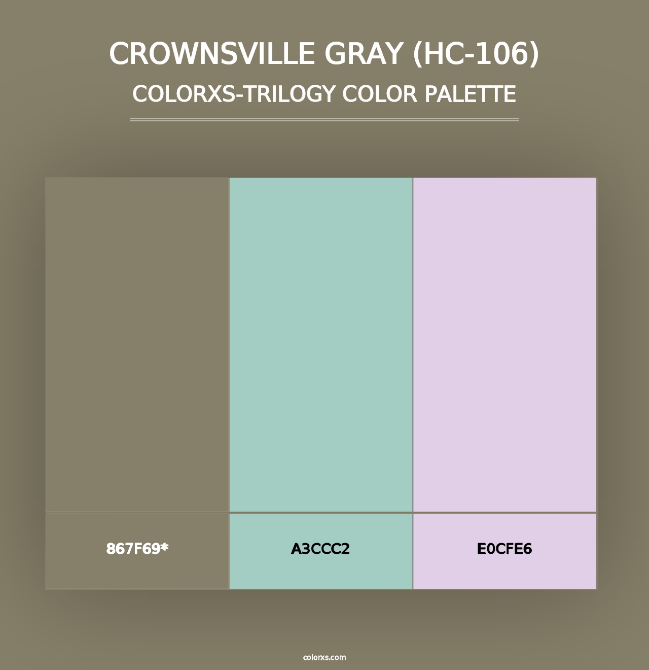 Crownsville Gray (HC-106) - Colorxs Trilogy Palette