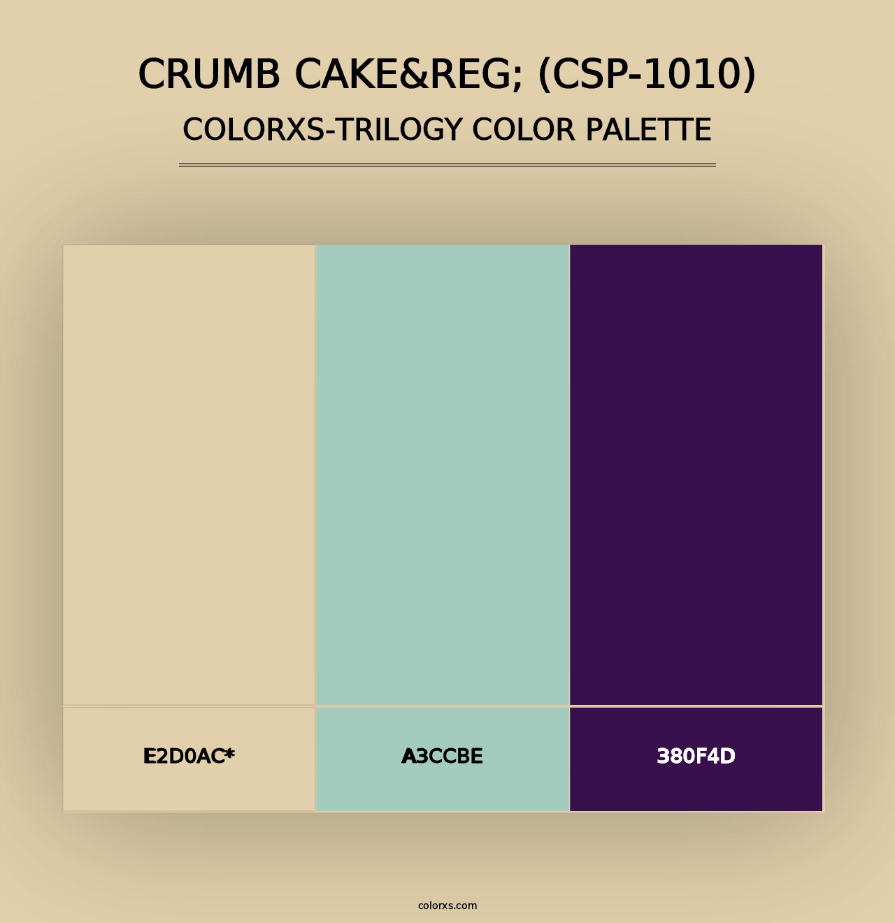 Crumb Cake&reg; (CSP-1010) - Colorxs Trilogy Palette