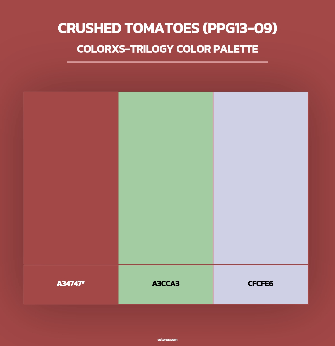 Crushed Tomatoes (PPG13-09) - Colorxs Trilogy Palette