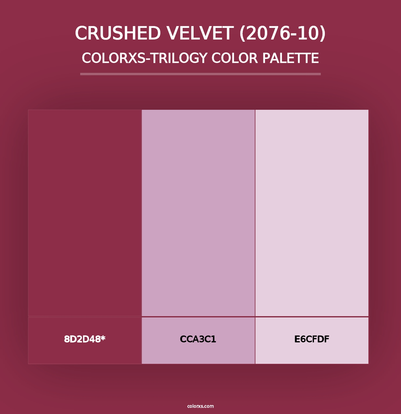 Crushed Velvet (2076-10) - Colorxs Trilogy Palette