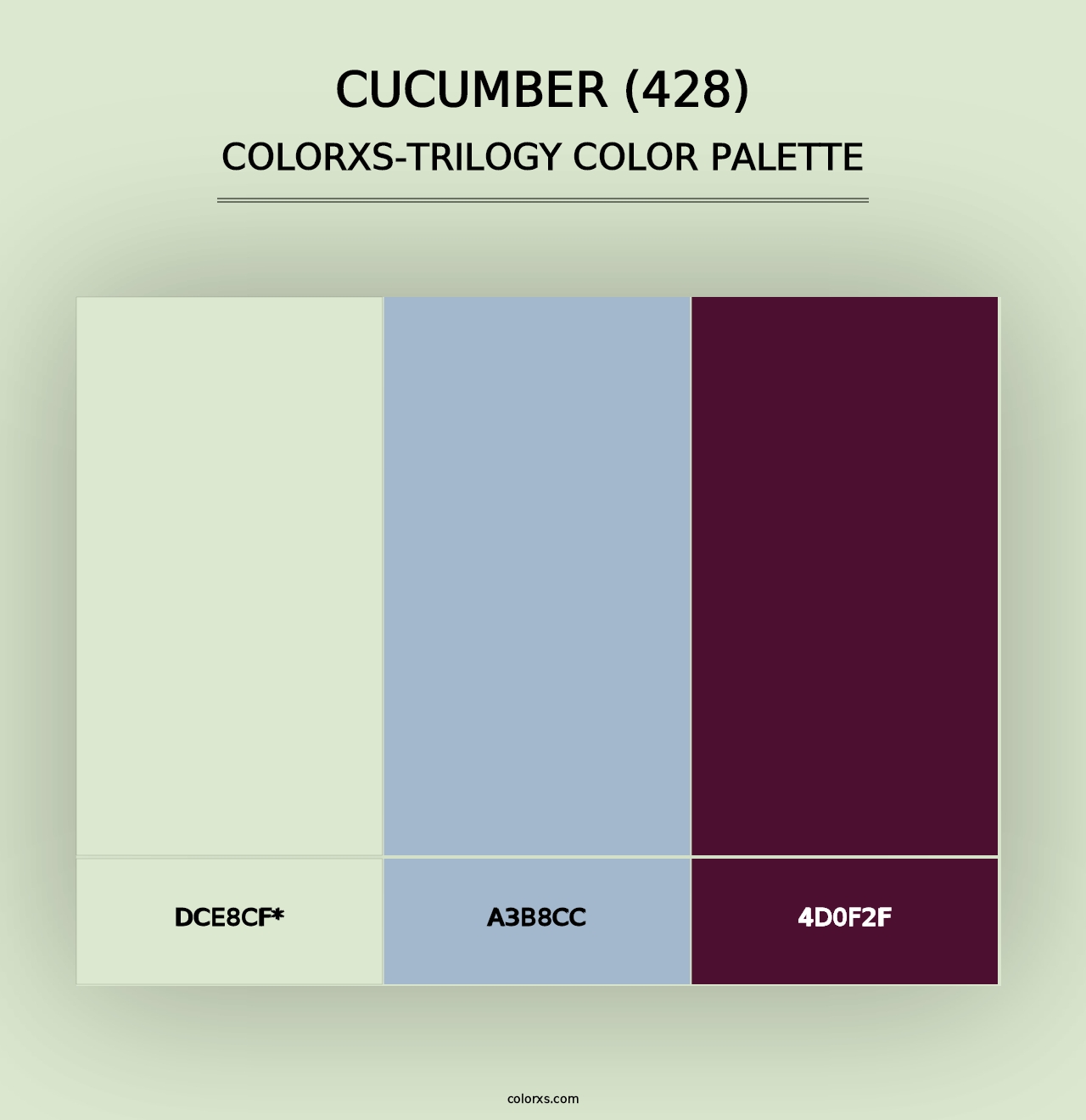 Cucumber (428) - Colorxs Trilogy Palette