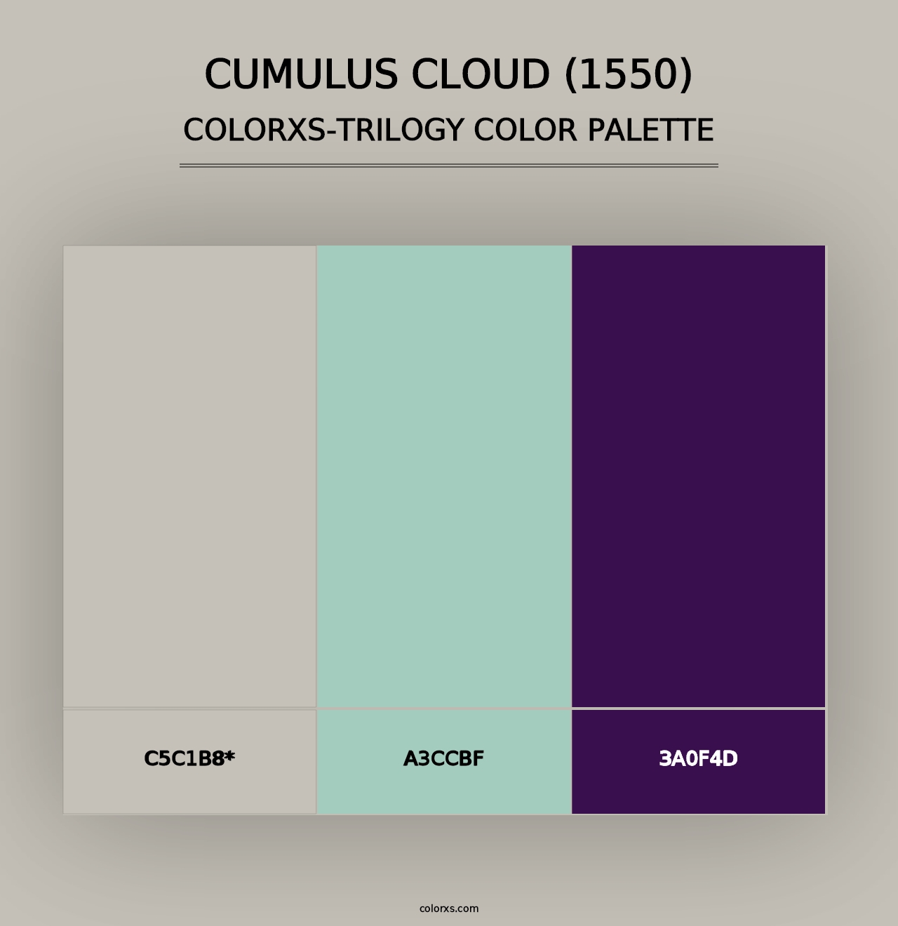 Cumulus Cloud (1550) - Colorxs Trilogy Palette