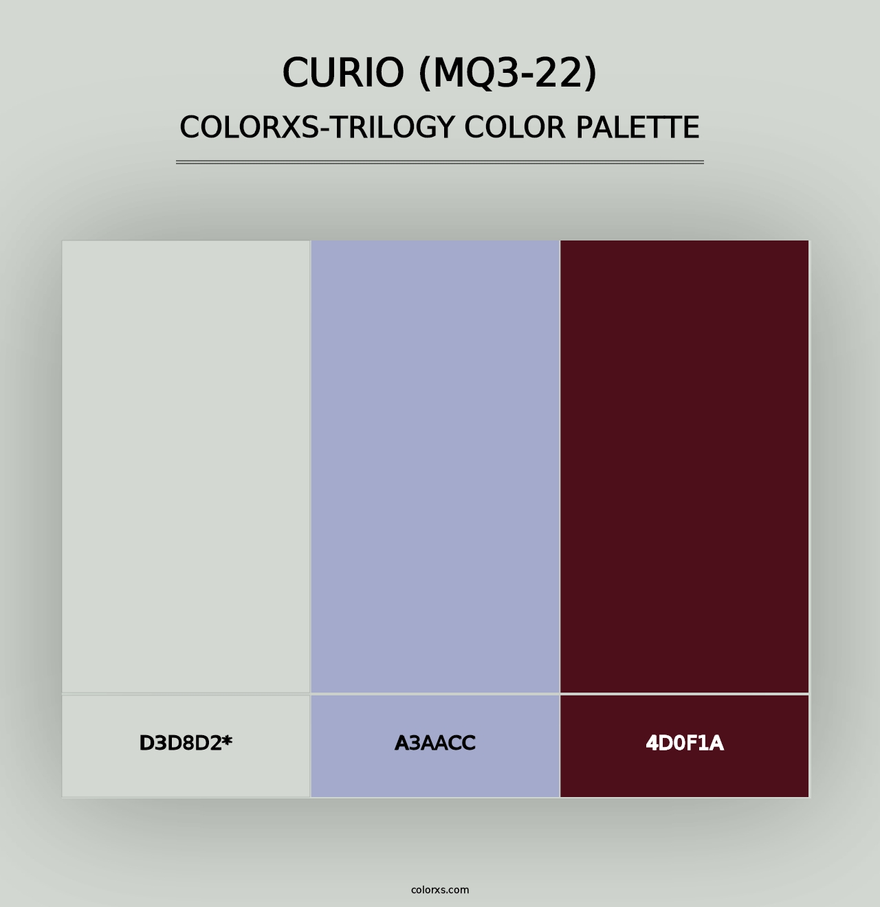 Curio (MQ3-22) - Colorxs Trilogy Palette