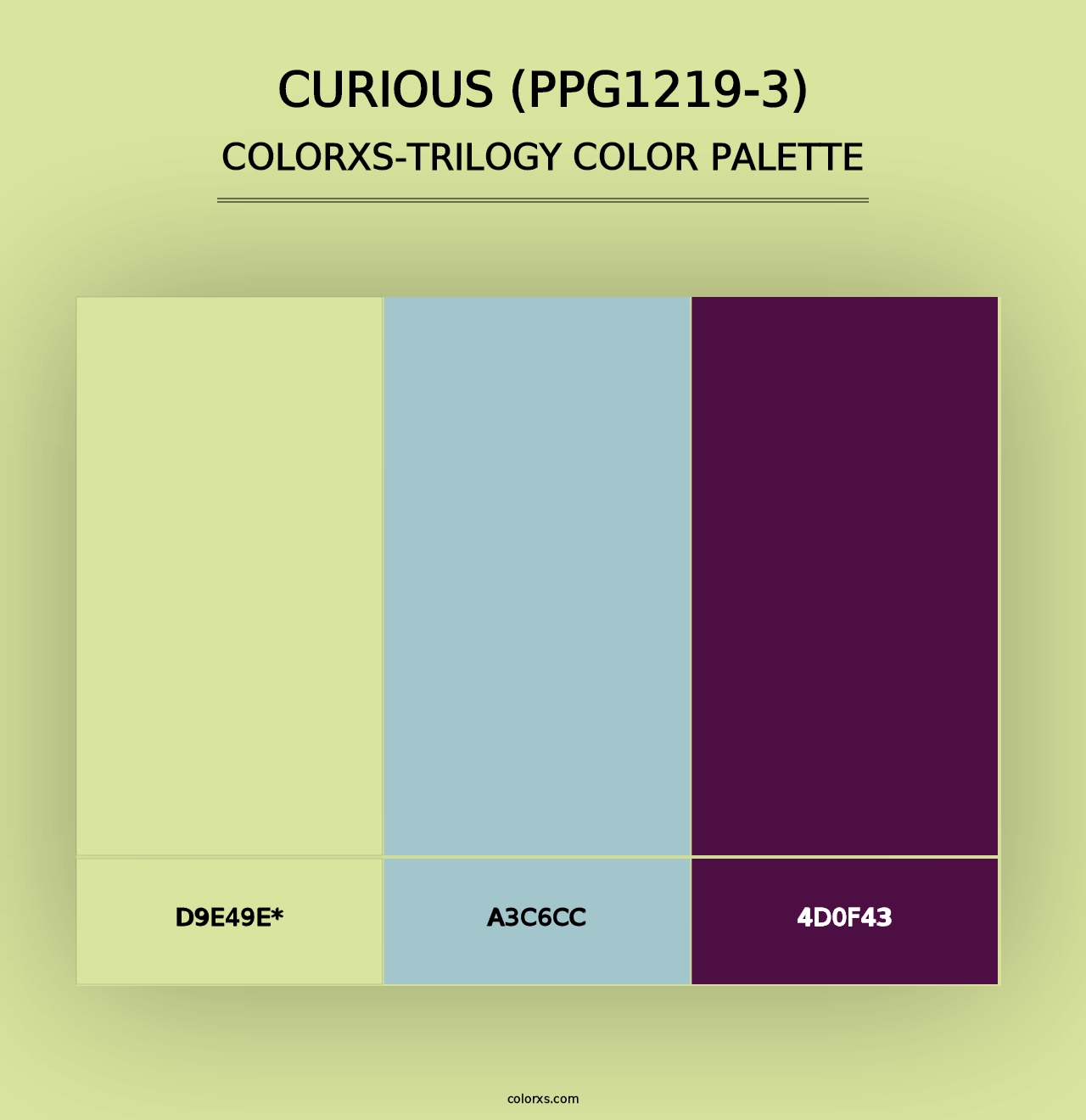 Curious (PPG1219-3) - Colorxs Trilogy Palette