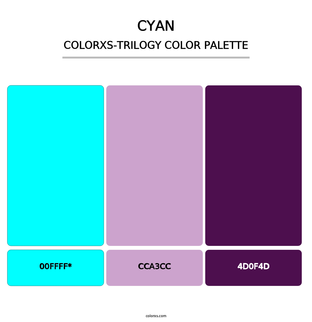 Cyan - Colorxs Trilogy Palette