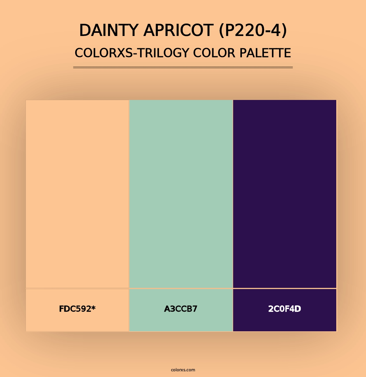 Dainty Apricot (P220-4) - Colorxs Trilogy Palette