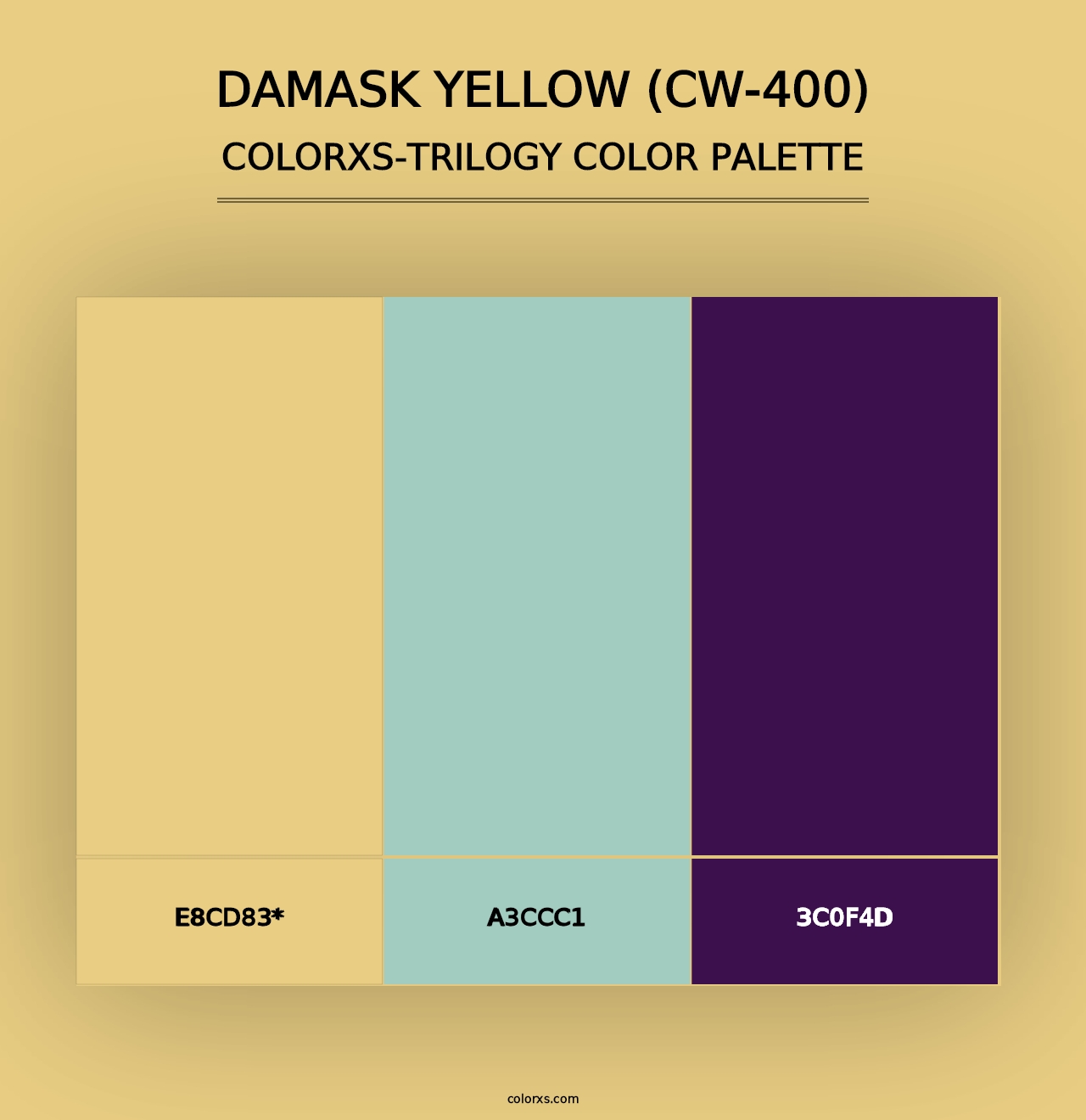 Damask Yellow (CW-400) - Colorxs Trilogy Palette