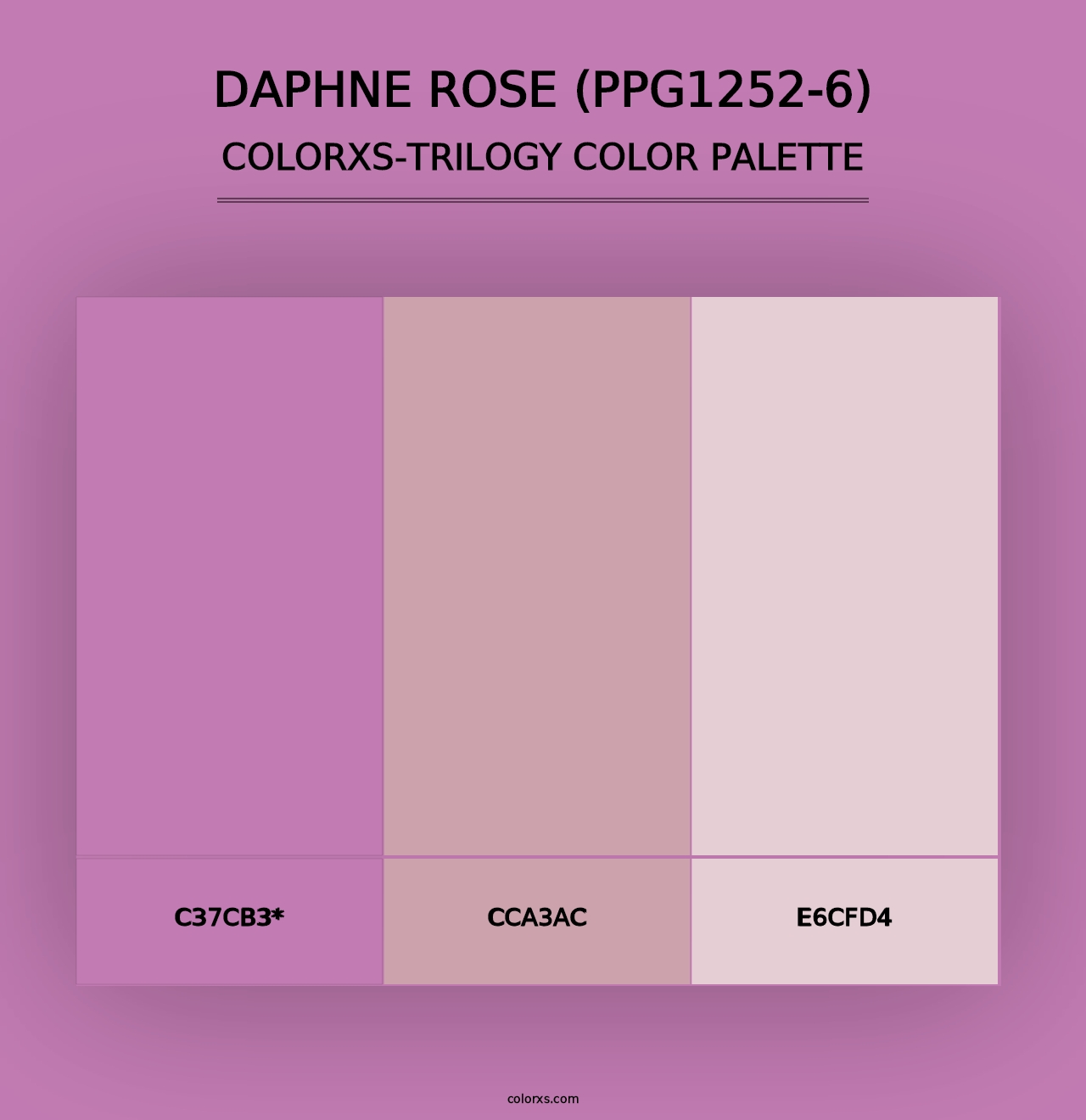 Daphne Rose (PPG1252-6) - Colorxs Trilogy Palette