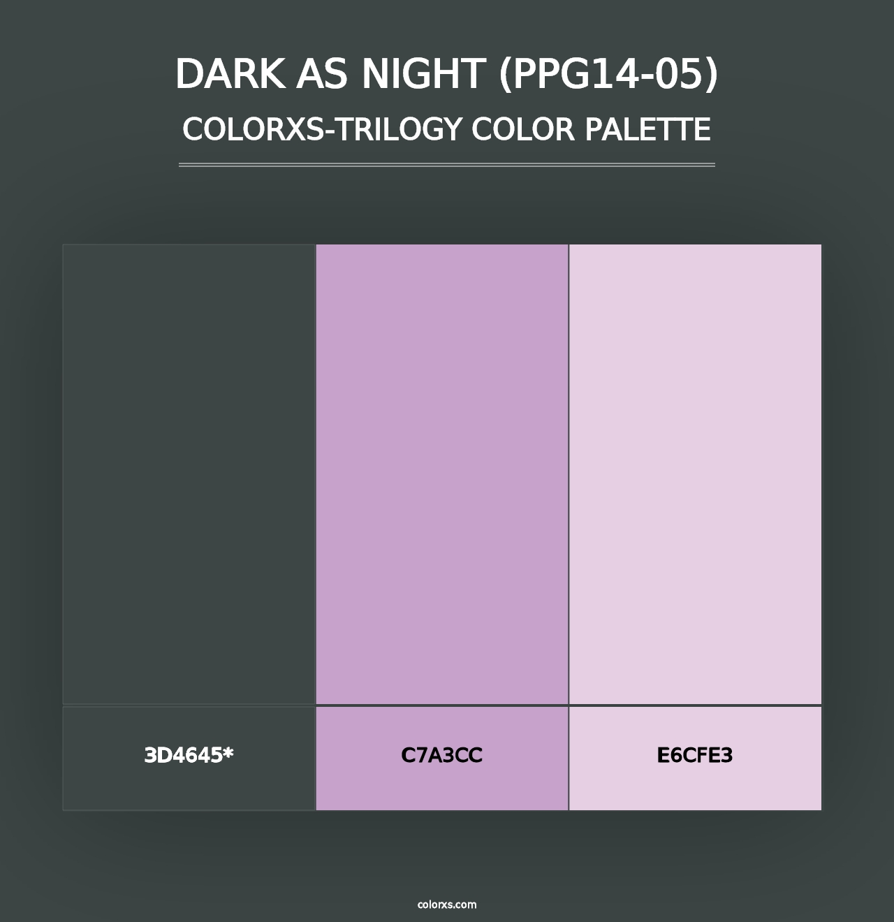 Dark As Night (PPG14-05) - Colorxs Trilogy Palette