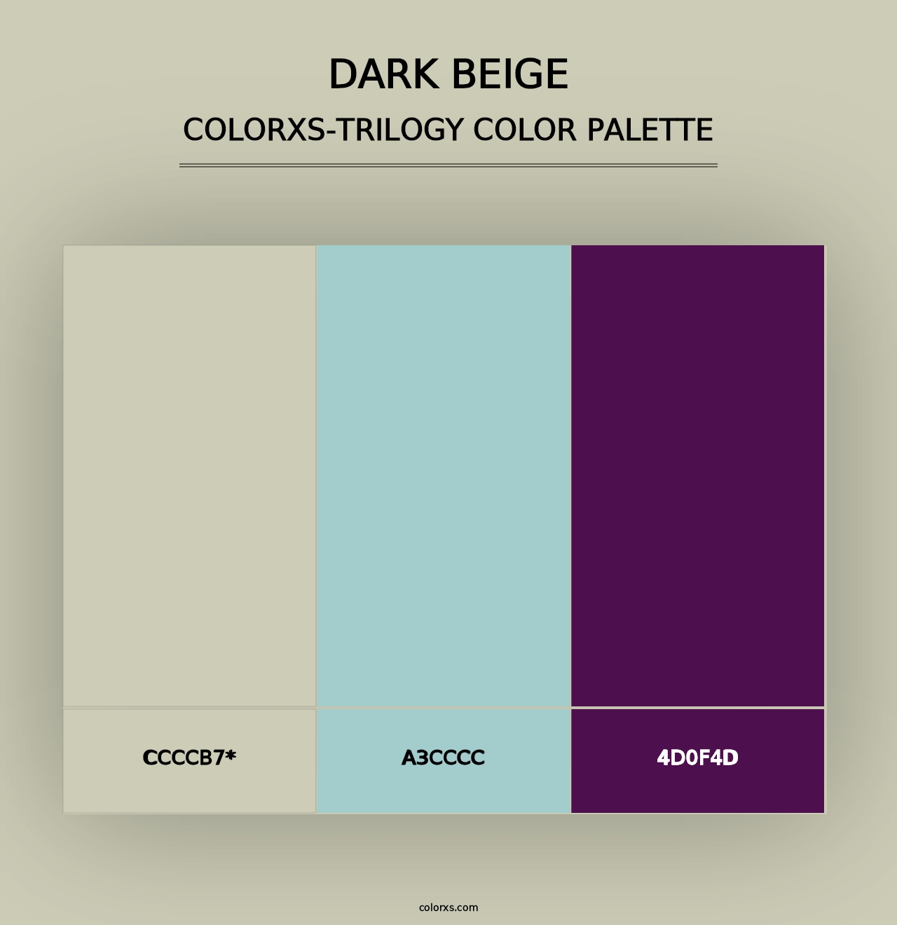 Dark Beige - Colorxs Trilogy Palette