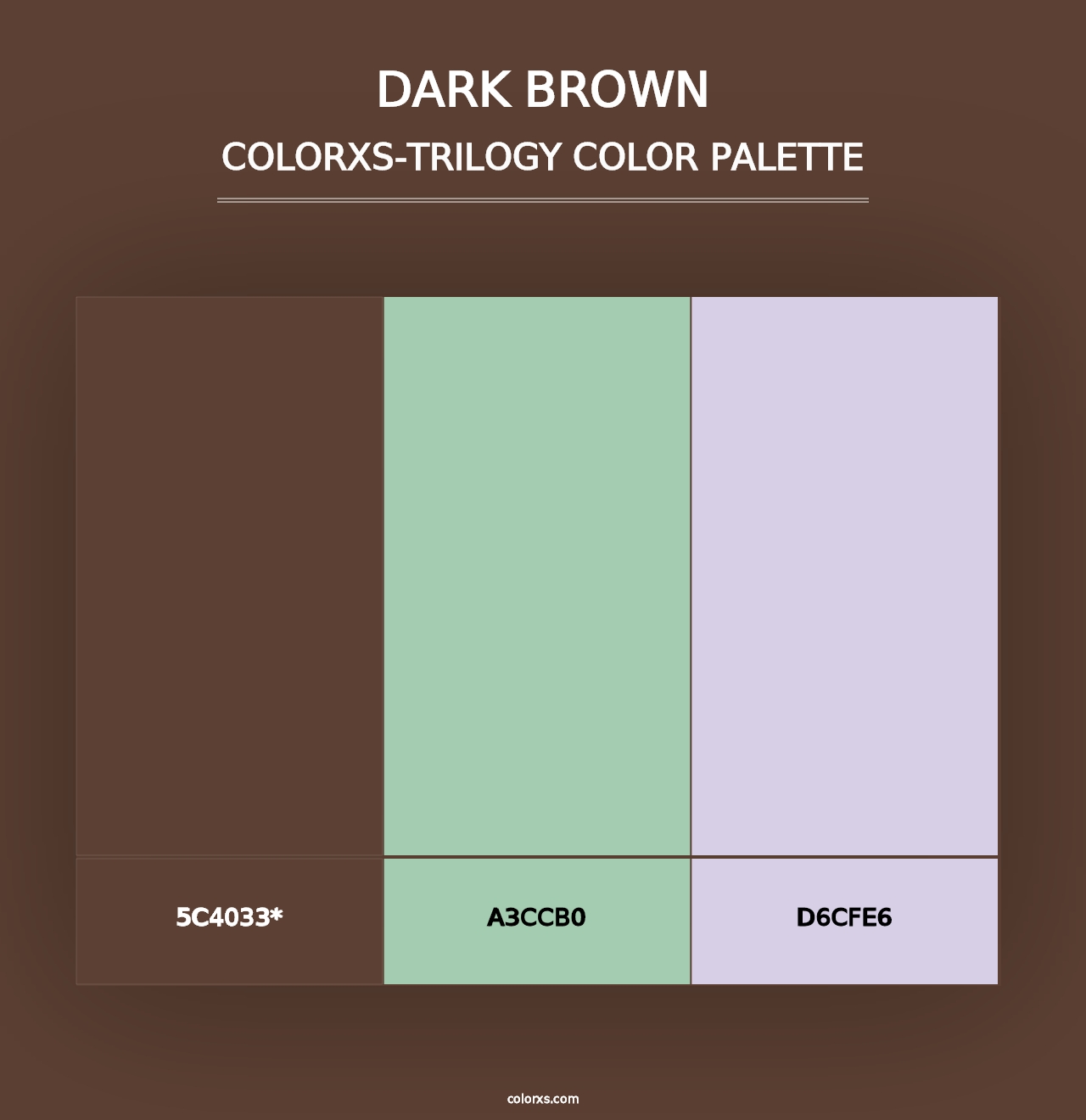 Dark Brown - Colorxs Trilogy Palette