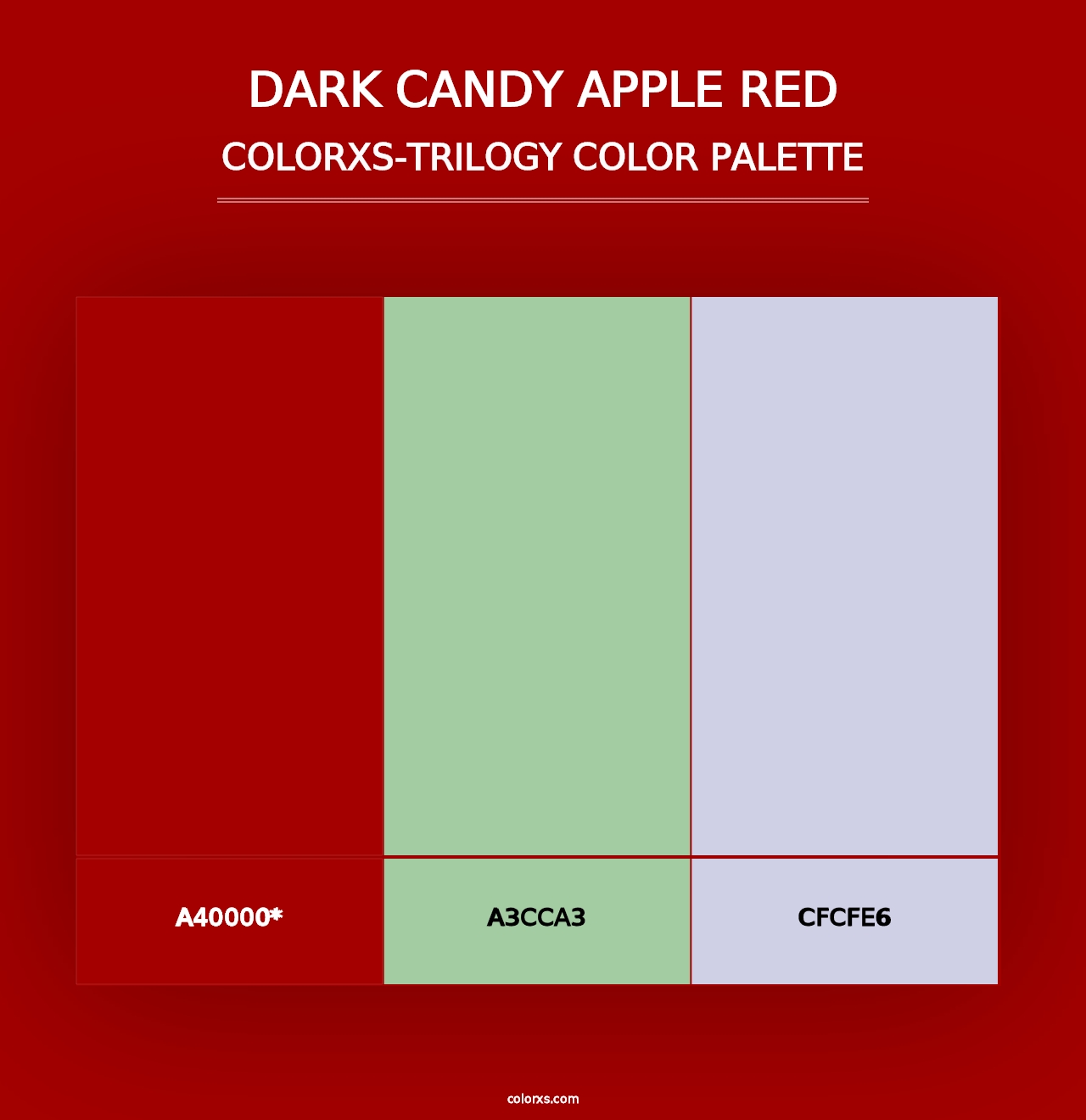 Dark Candy Apple Red - Colorxs Trilogy Palette