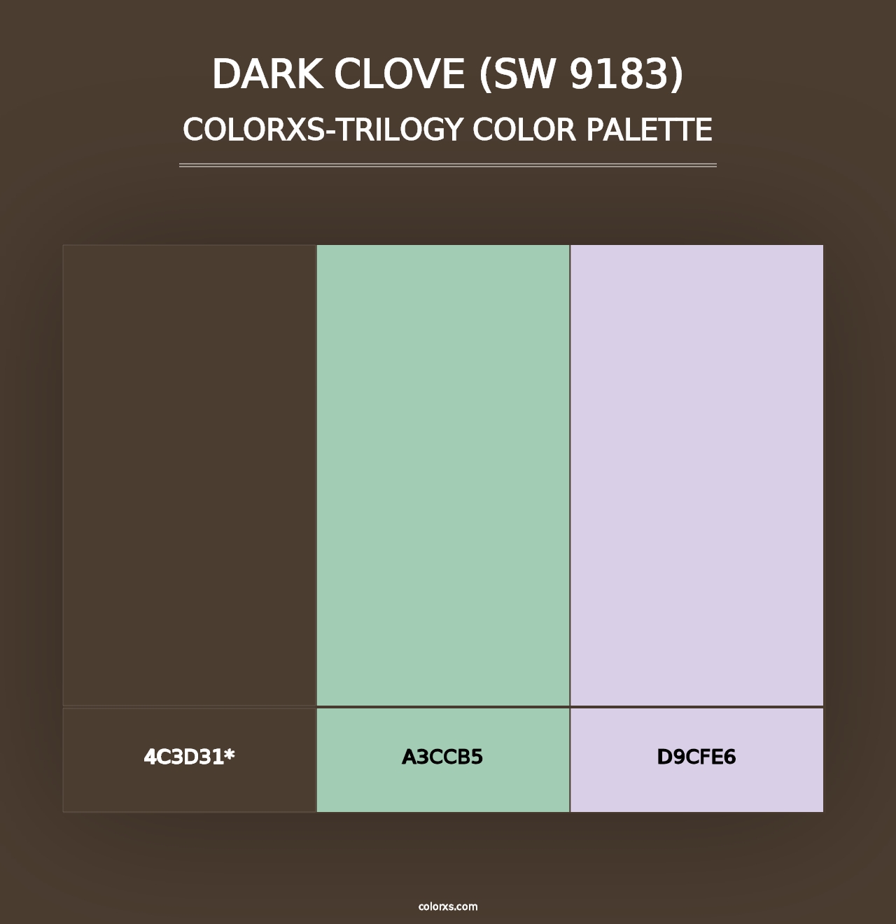 Dark Clove (SW 9183) - Colorxs Trilogy Palette