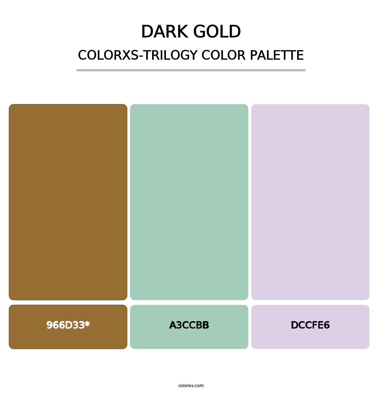 Dark Gold - Colorxs Trilogy Palette