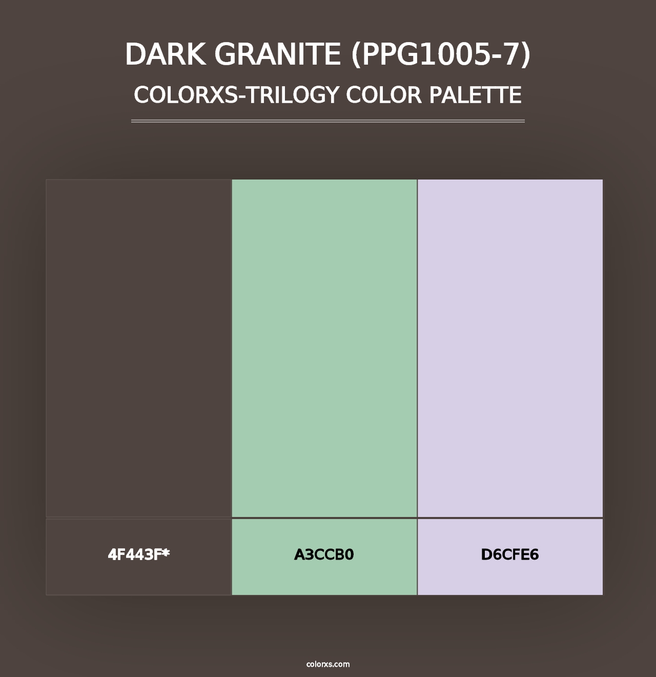 Dark Granite (PPG1005-7) - Colorxs Trilogy Palette