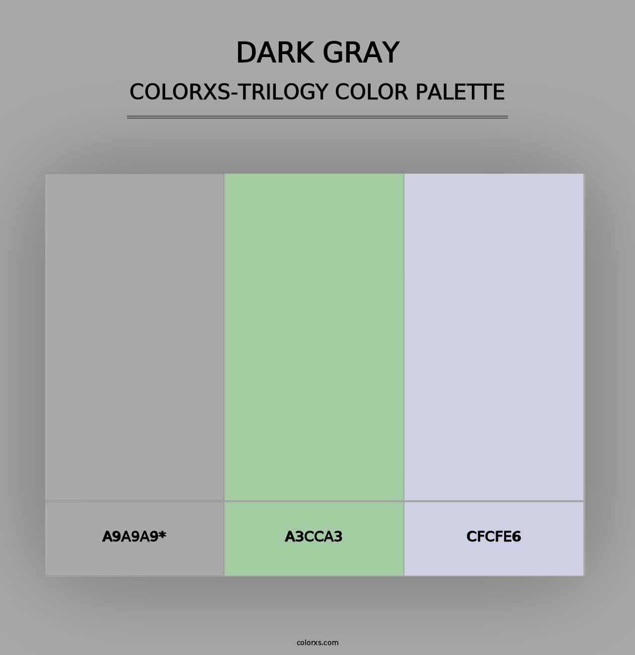 Dark Gray - Colorxs Trilogy Palette