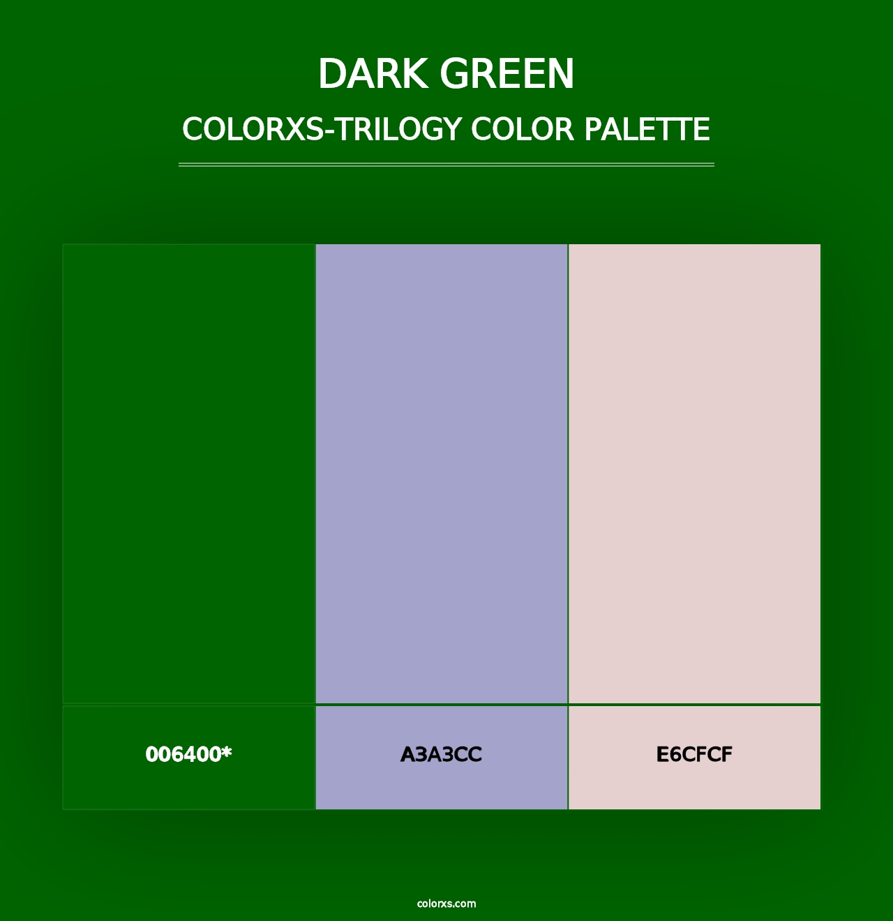 Dark Green - Colorxs Trilogy Palette