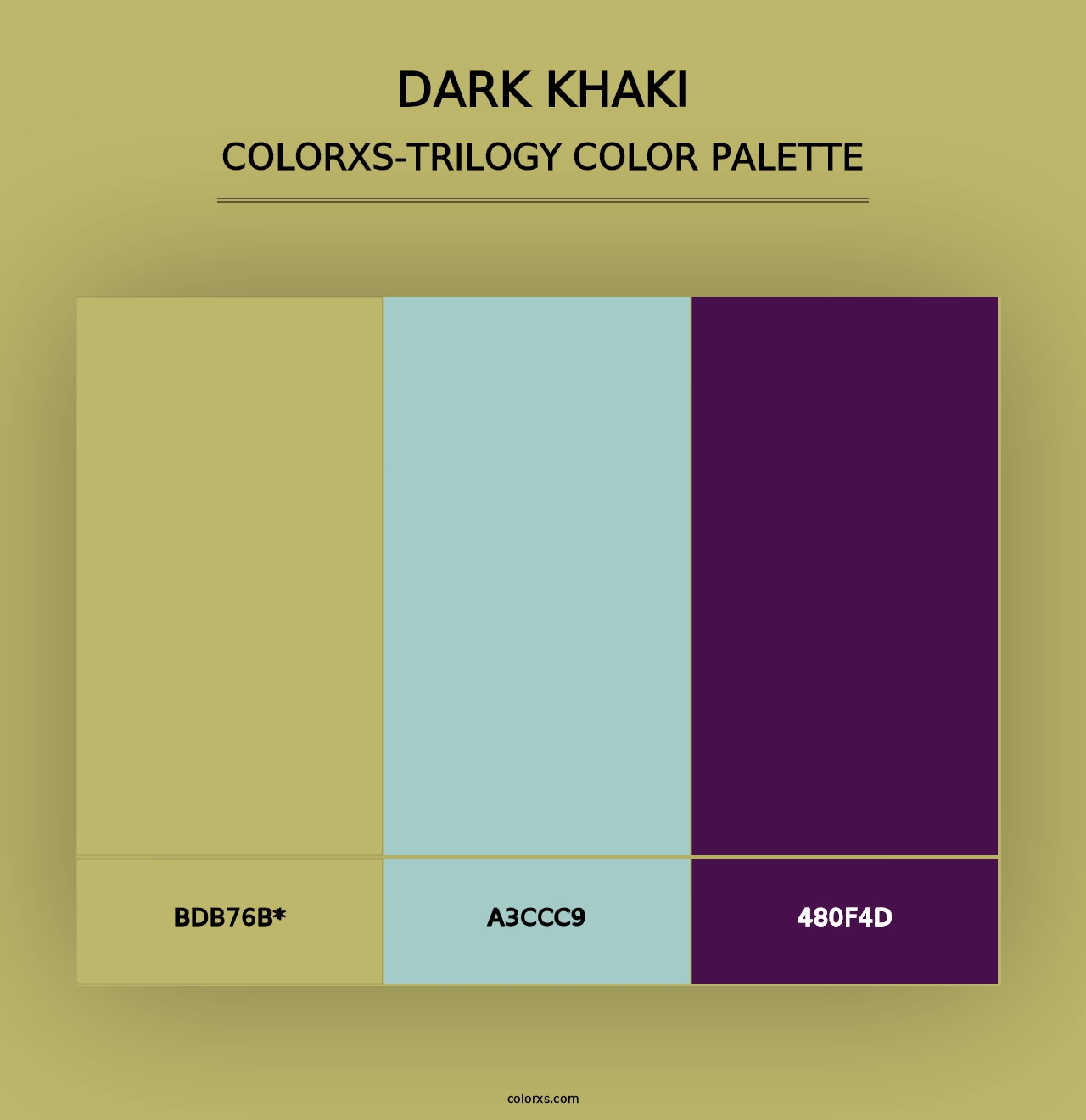 Dark Khaki - Colorxs Trilogy Palette