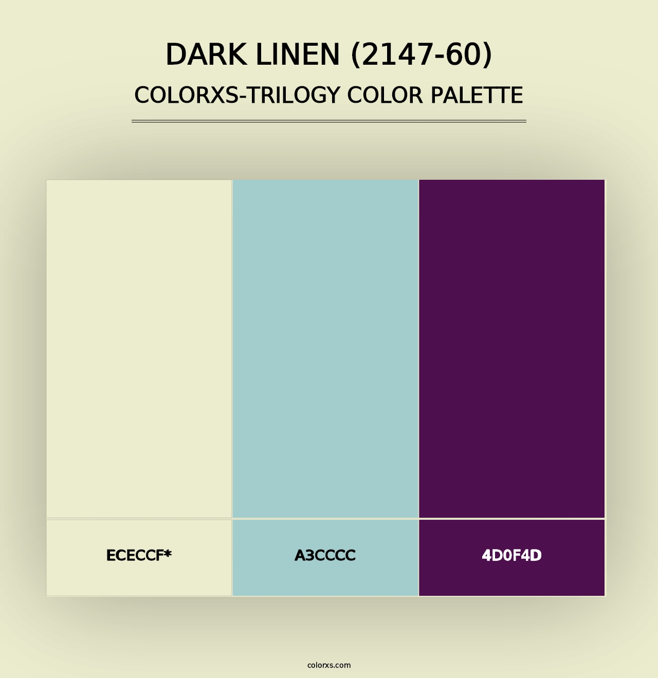 Dark Linen (2147-60) - Colorxs Trilogy Palette