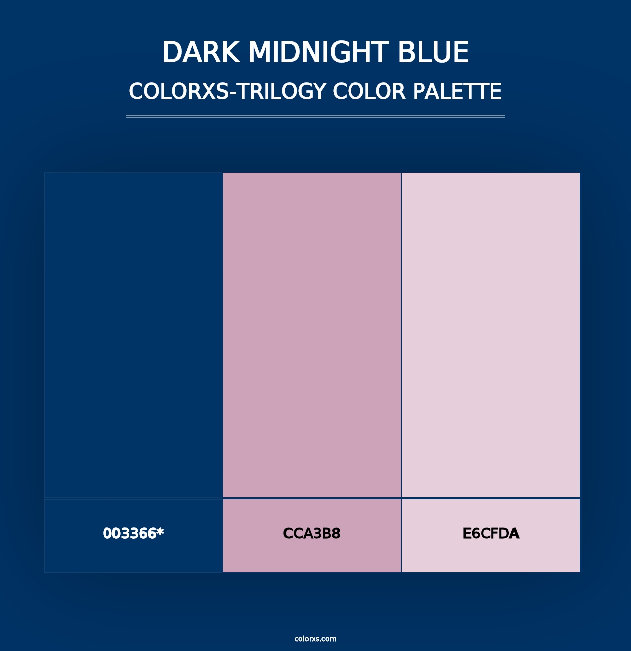 Dark Midnight Blue - Colorxs Trilogy Palette