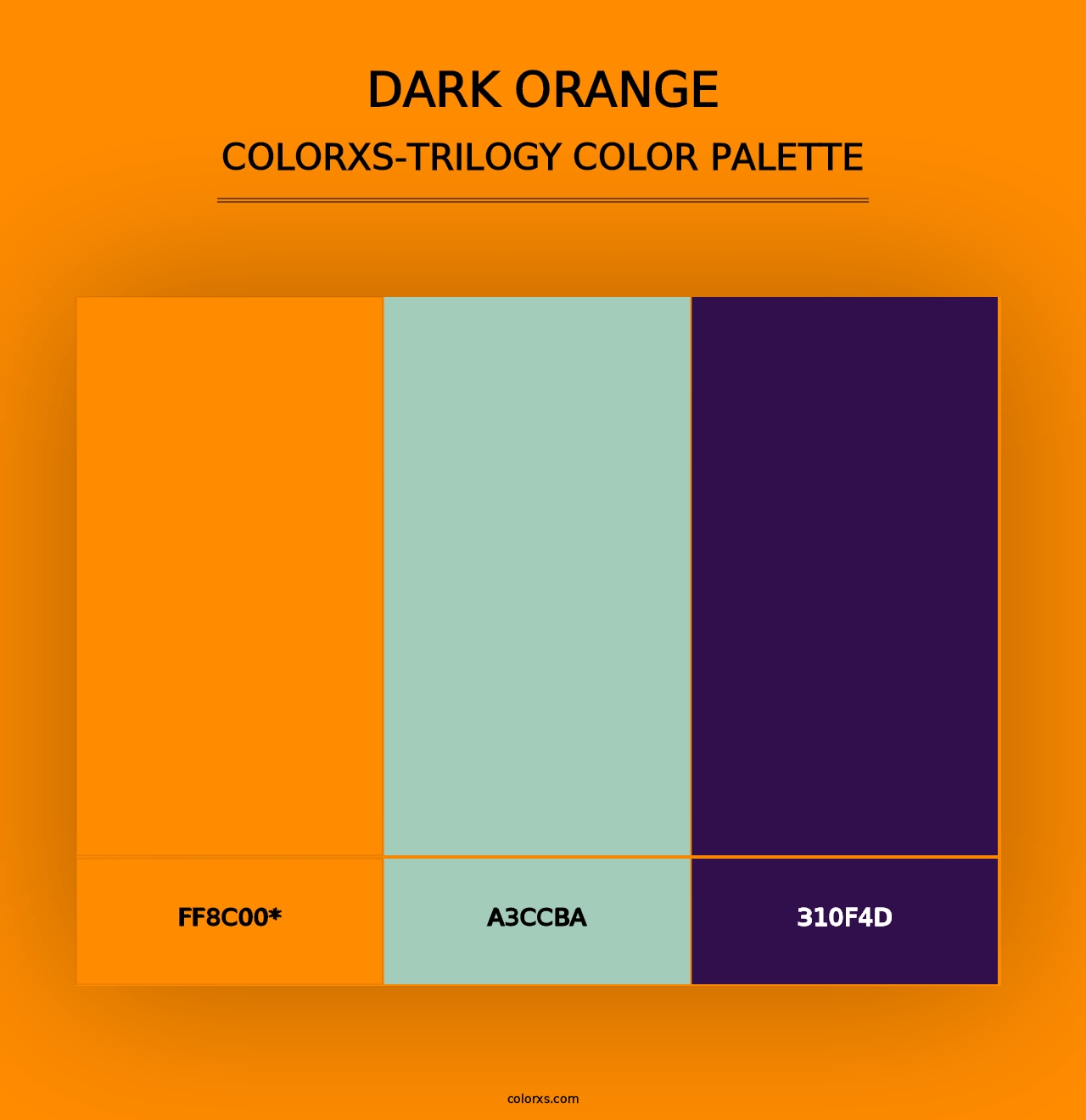 Dark Orange - Colorxs Trilogy Palette