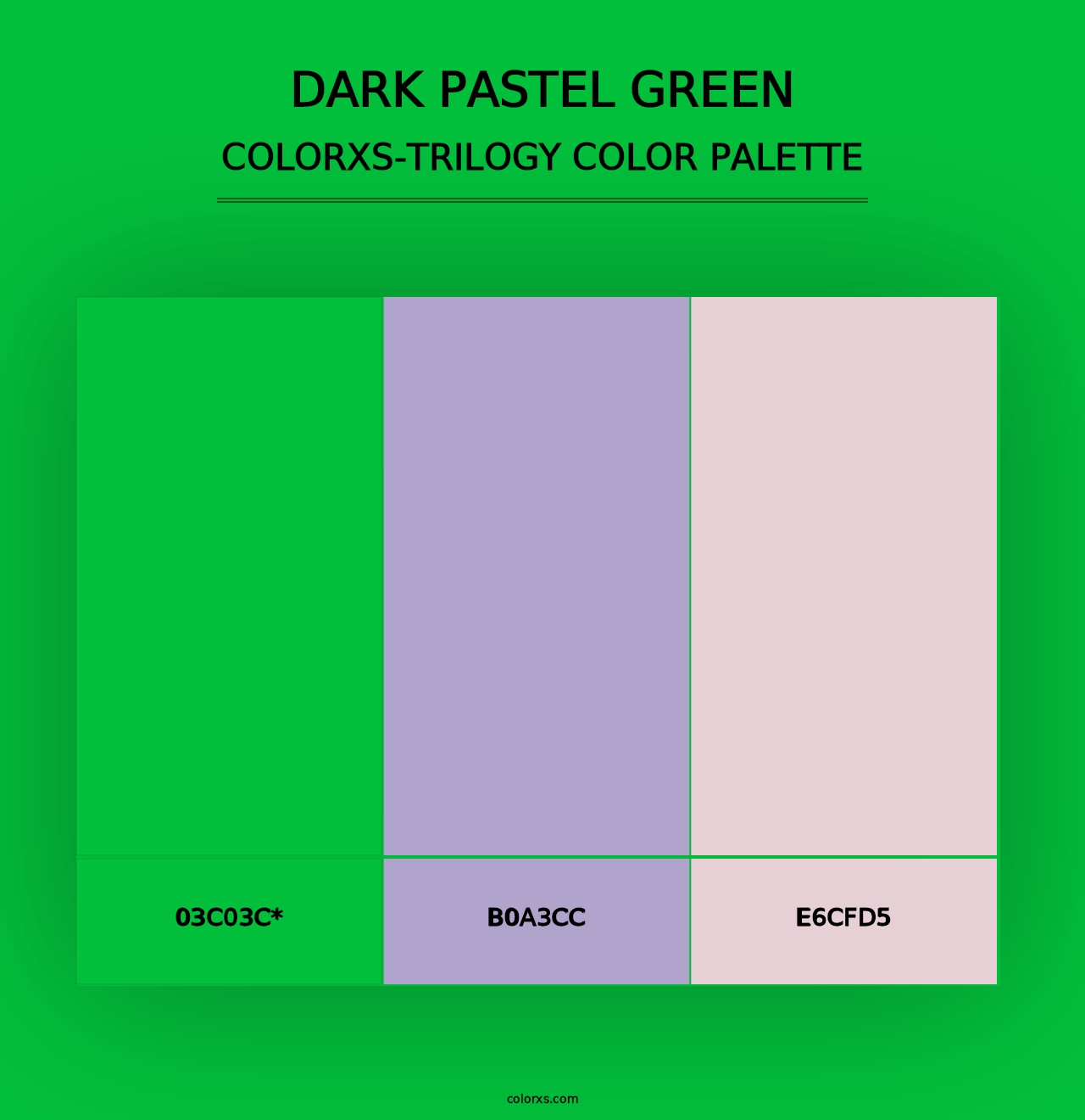 Dark Pastel Green - Colorxs Trilogy Palette