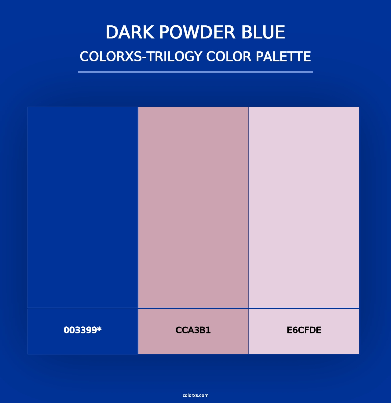 Dark Powder Blue - Colorxs Trilogy Palette