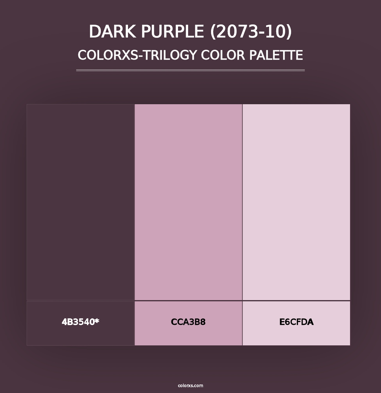 Dark Purple (2073-10) - Colorxs Trilogy Palette