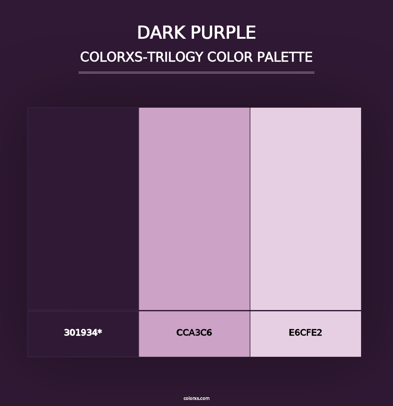 Dark Purple - Colorxs Trilogy Palette