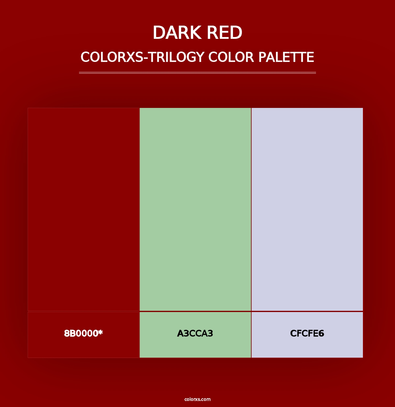 Dark Red - Colorxs Trilogy Palette