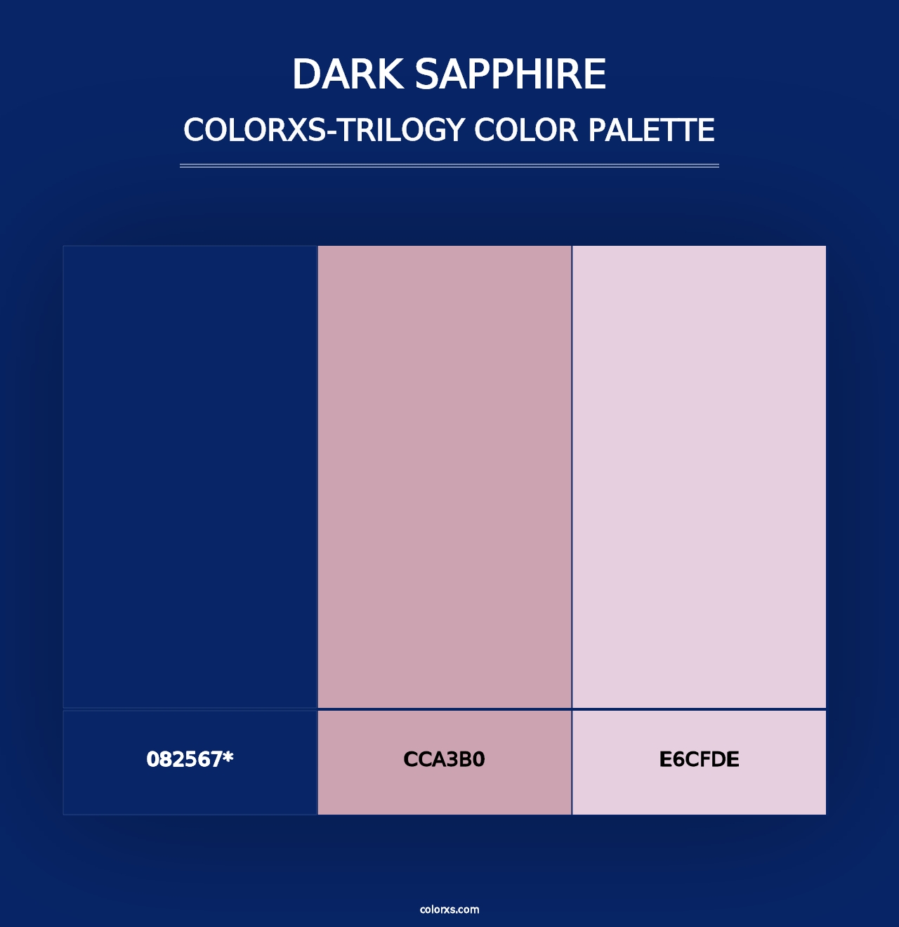 Dark Sapphire - Colorxs Trilogy Palette