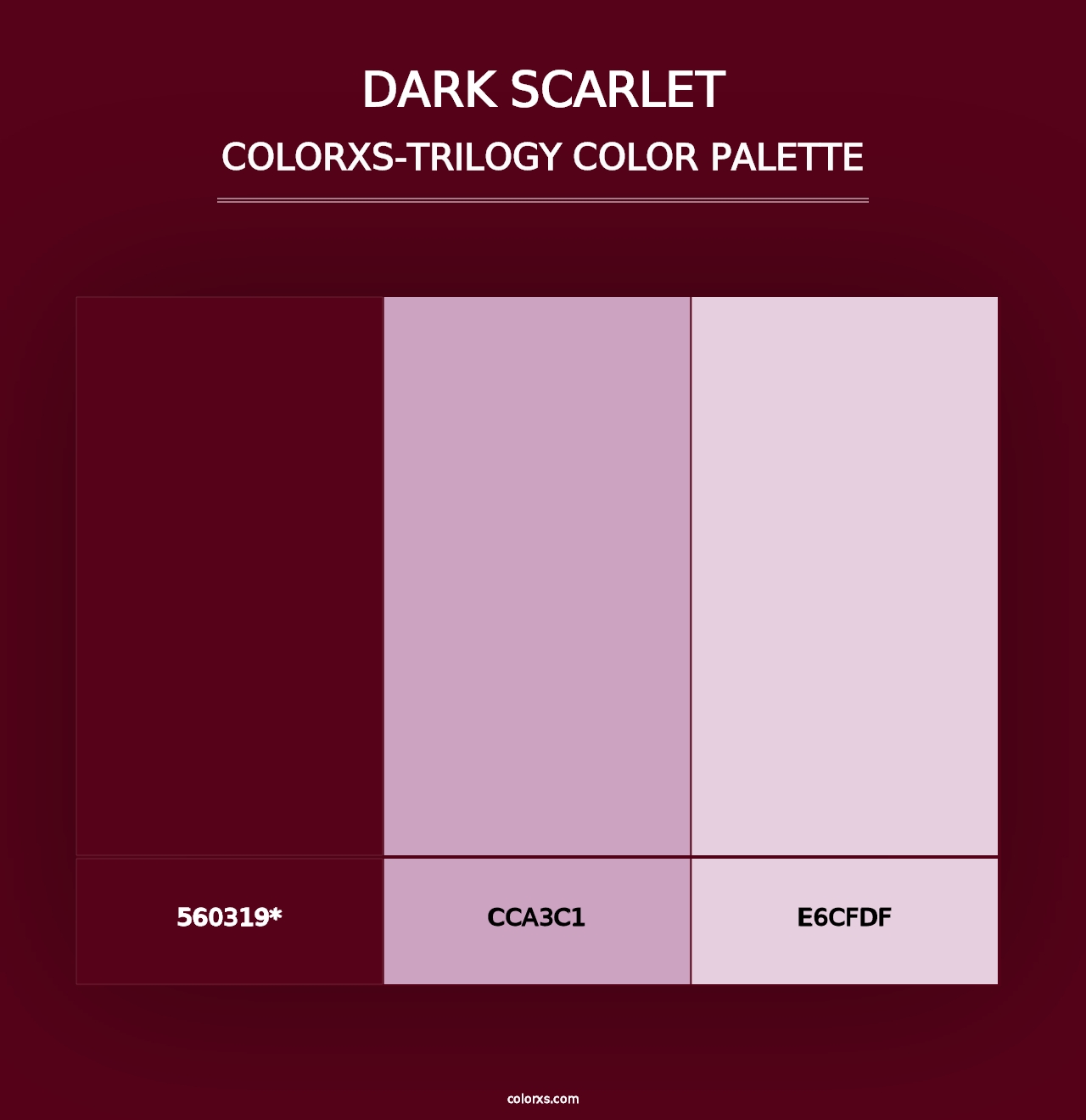 Dark Scarlet - Colorxs Trilogy Palette