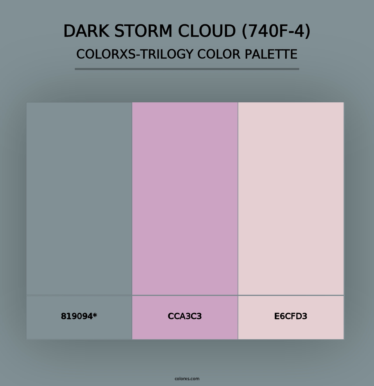 Dark Storm Cloud (740F-4) - Colorxs Trilogy Palette