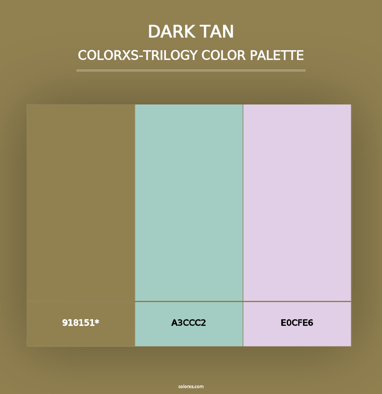 Dark Tan - Colorxs Trilogy Palette