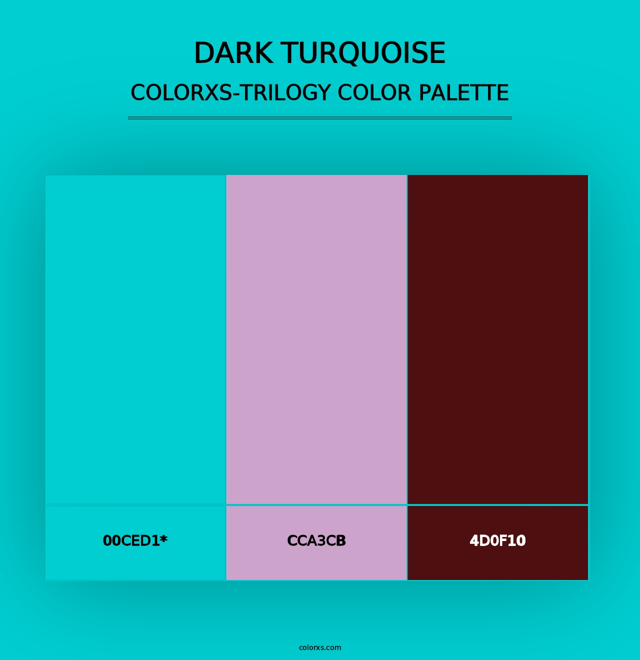 Dark Turquoise - Colorxs Trilogy Palette