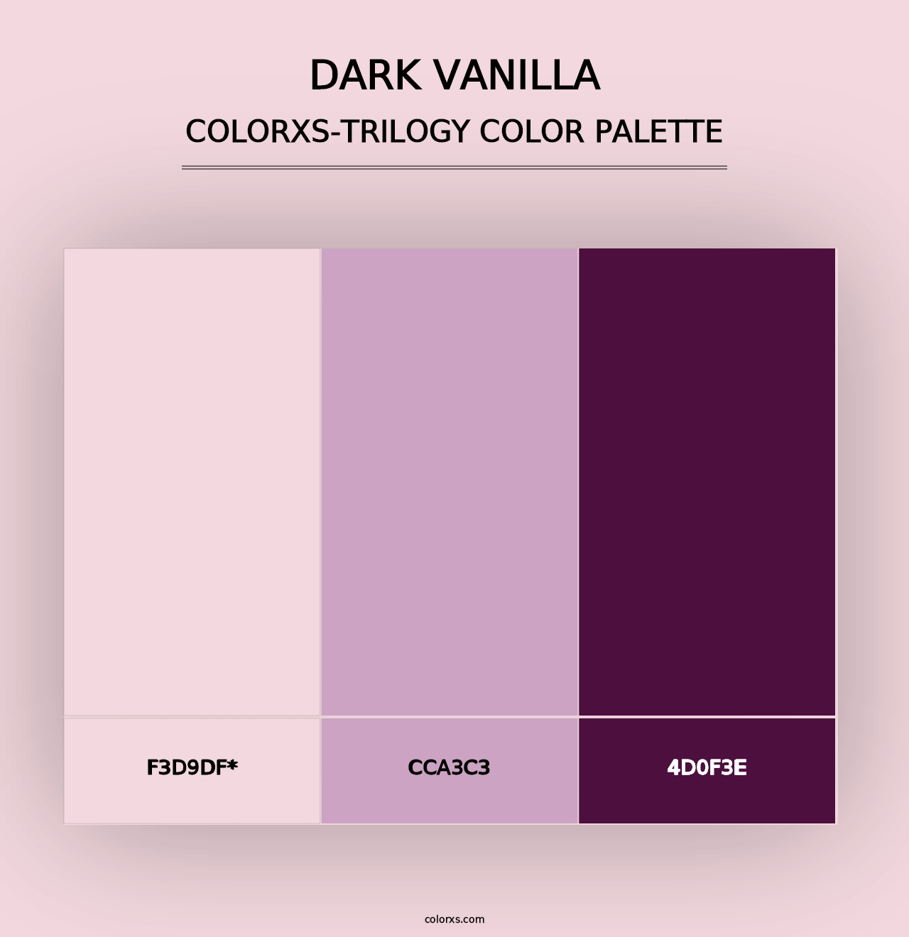 Dark Vanilla - Colorxs Trilogy Palette