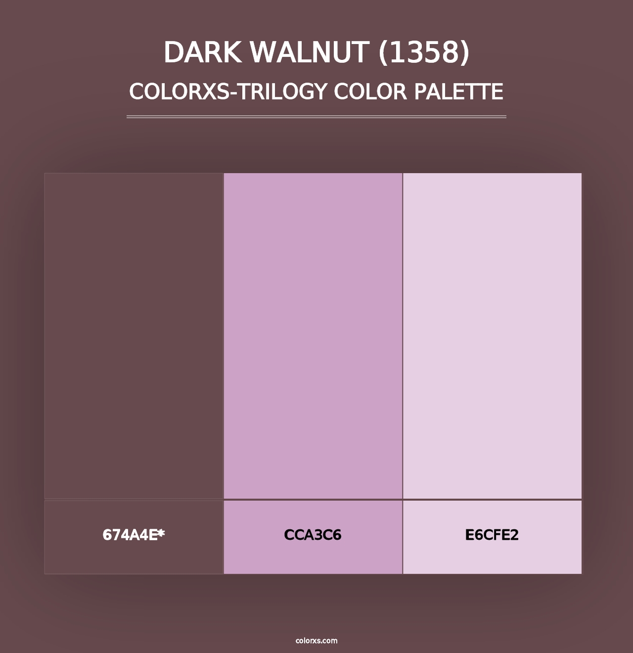 Dark Walnut (1358) - Colorxs Trilogy Palette