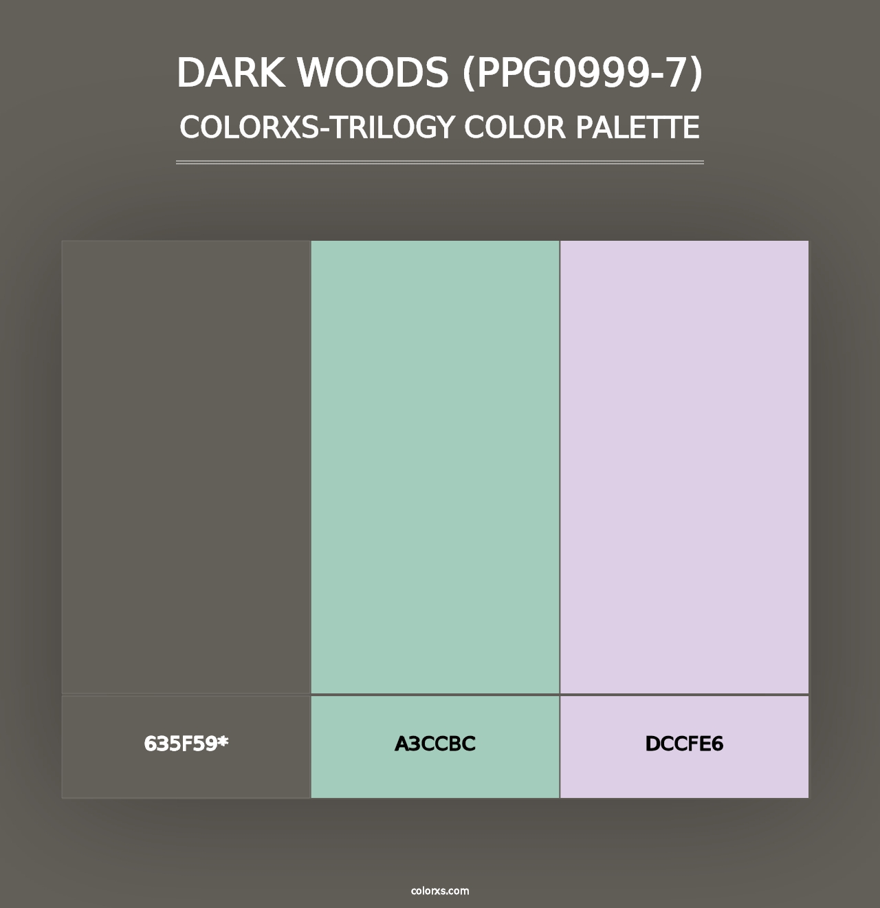 Dark Woods (PPG0999-7) - Colorxs Trilogy Palette