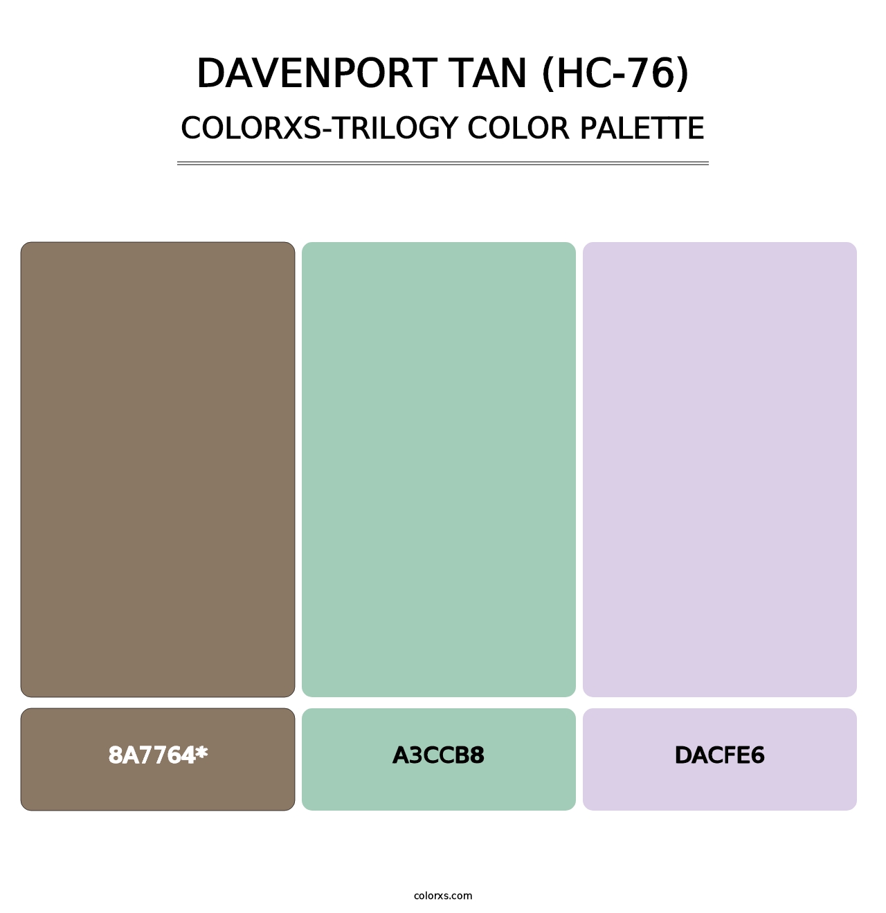 Davenport Tan (HC-76) - Colorxs Trilogy Palette