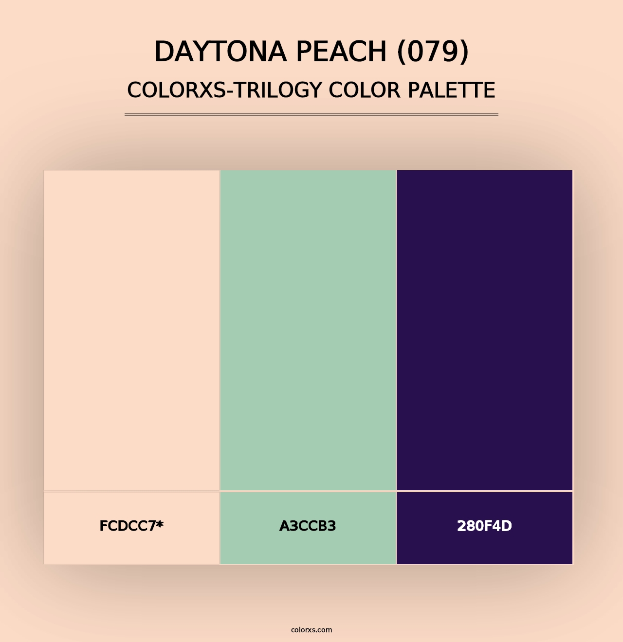 Daytona Peach (079) - Colorxs Trilogy Palette